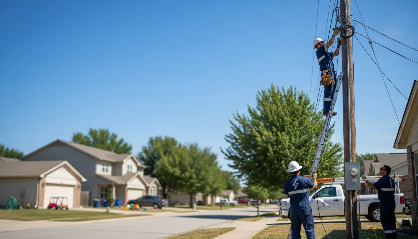 Residential electrician providing installation services in Whitney, TX